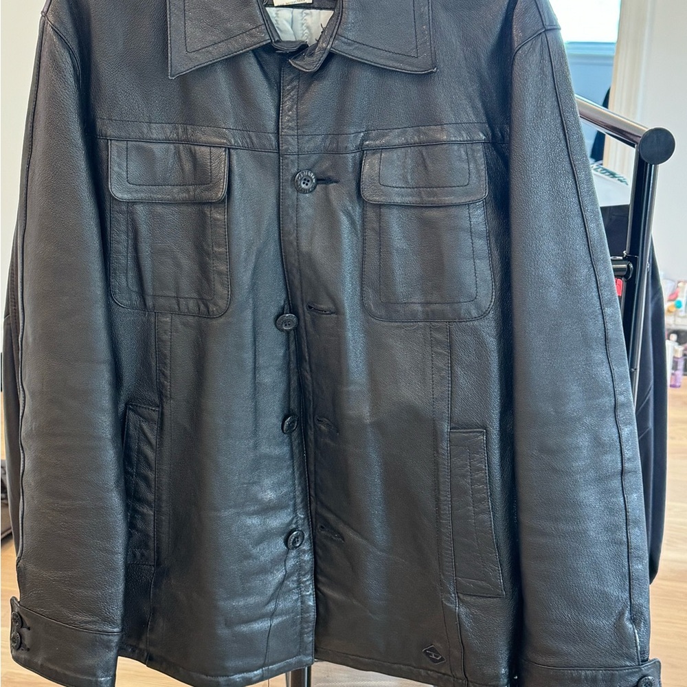 Diesel Black Leather Jacket